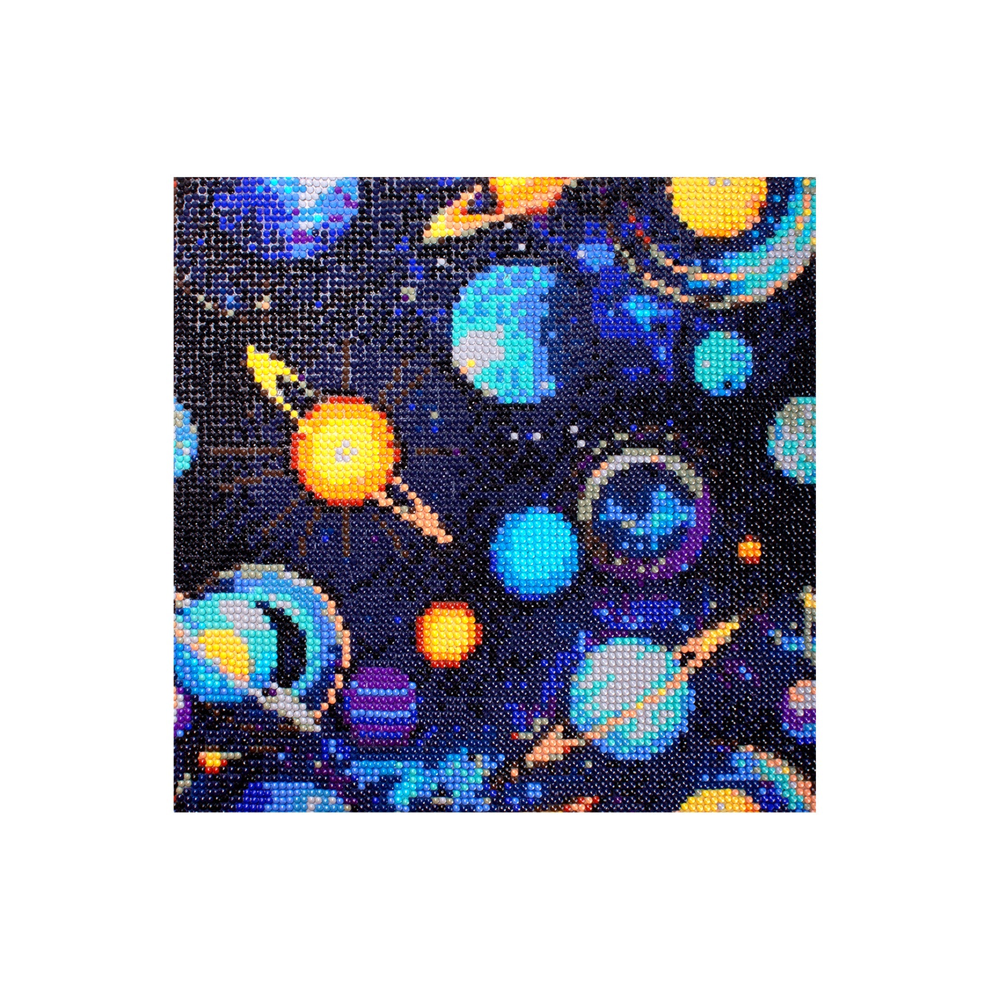 (30 X 30 cm) - 5D Diamond Painting - Mystic Galaxy  Matching Frame Combo