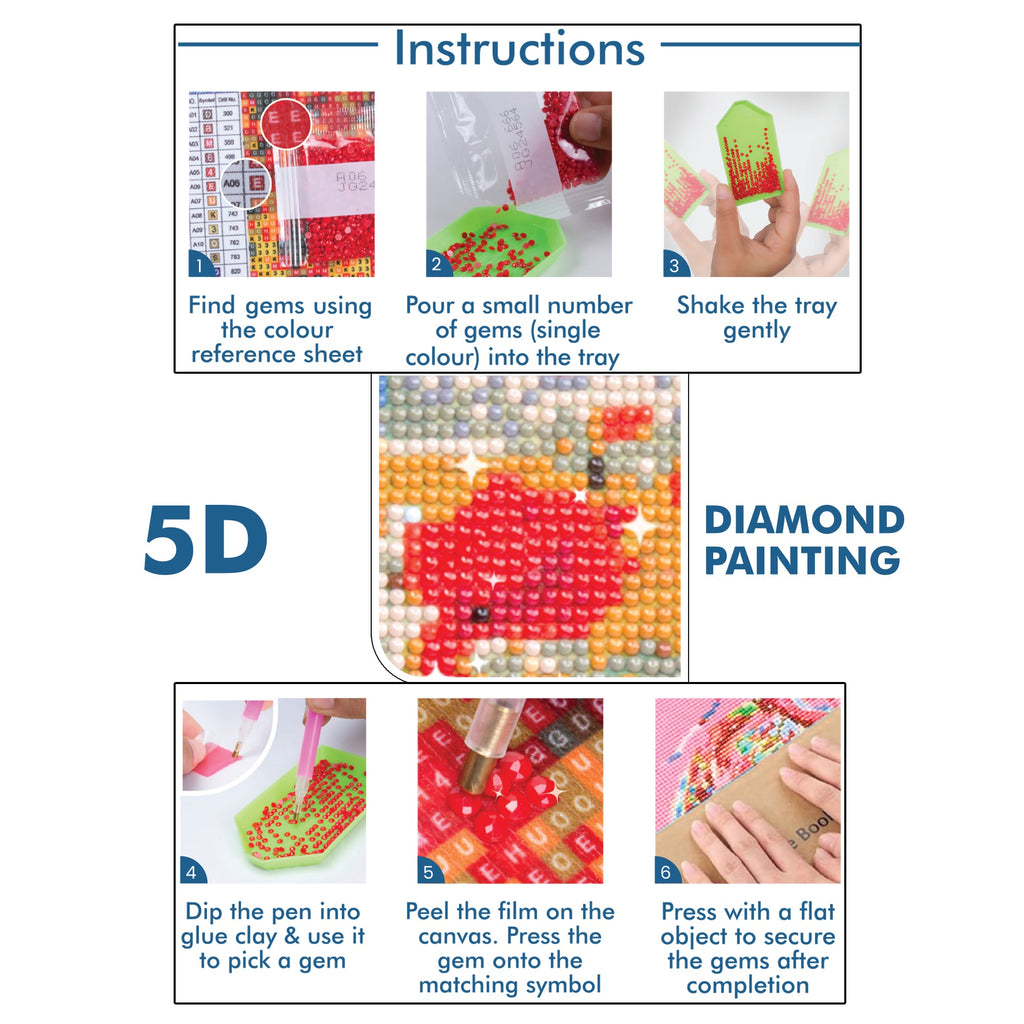 (30 X 30 cm) - 5D Diamond Painting - Poppy Garden  Matching Frame Combo