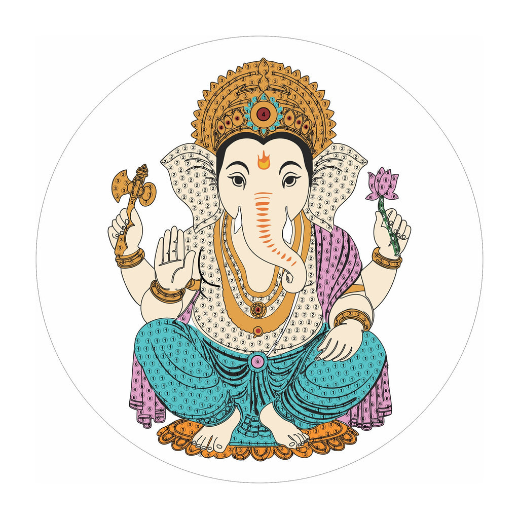 DIY Diamond Resin Decor Kit Ganesha 8 X 8inch 1 Box