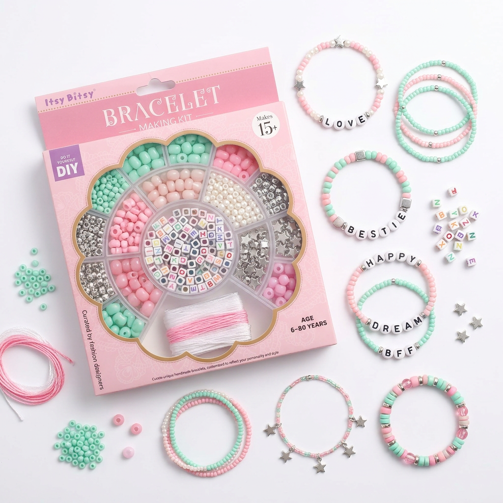 My Beads Studio Jewellery Making Kit Turquoise Blush 17.5 X 17.5 cm 1 Box