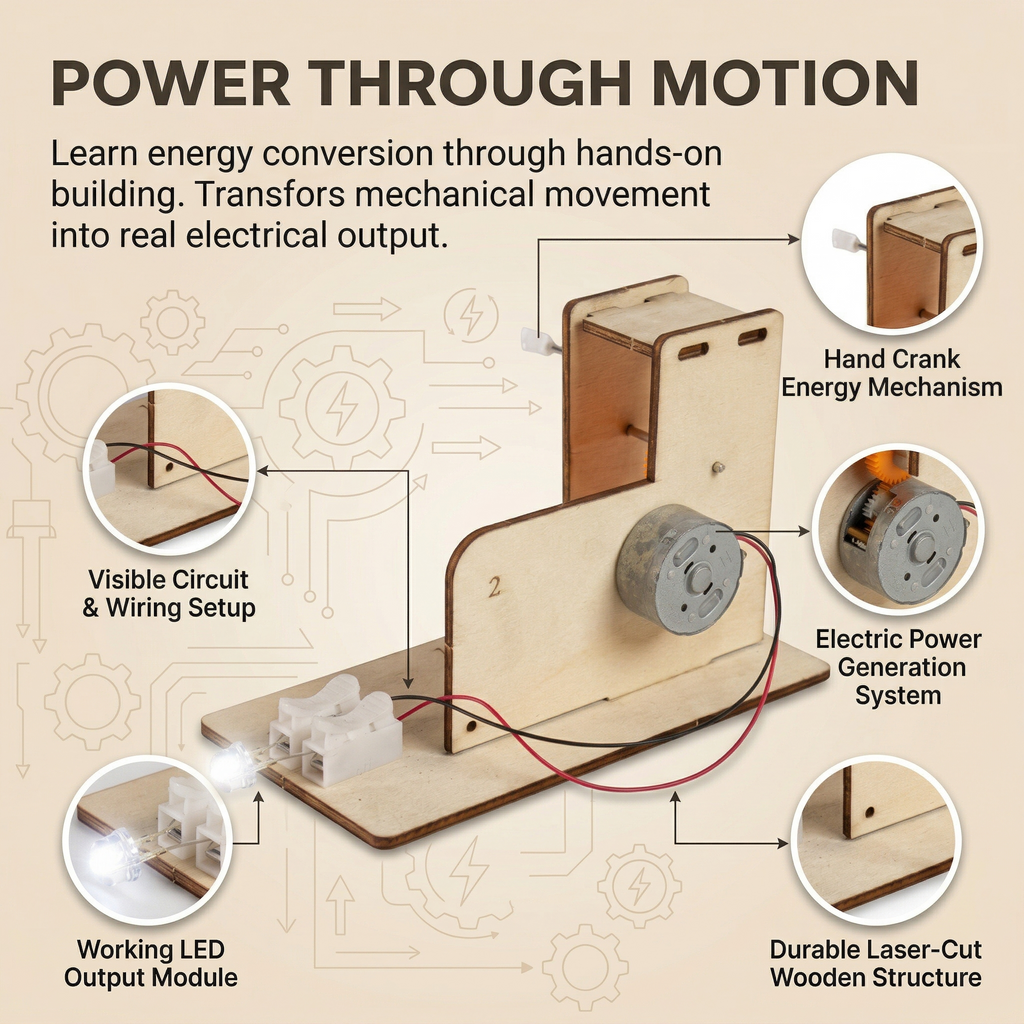 DIY Build Your Own Hand-cranked Generator