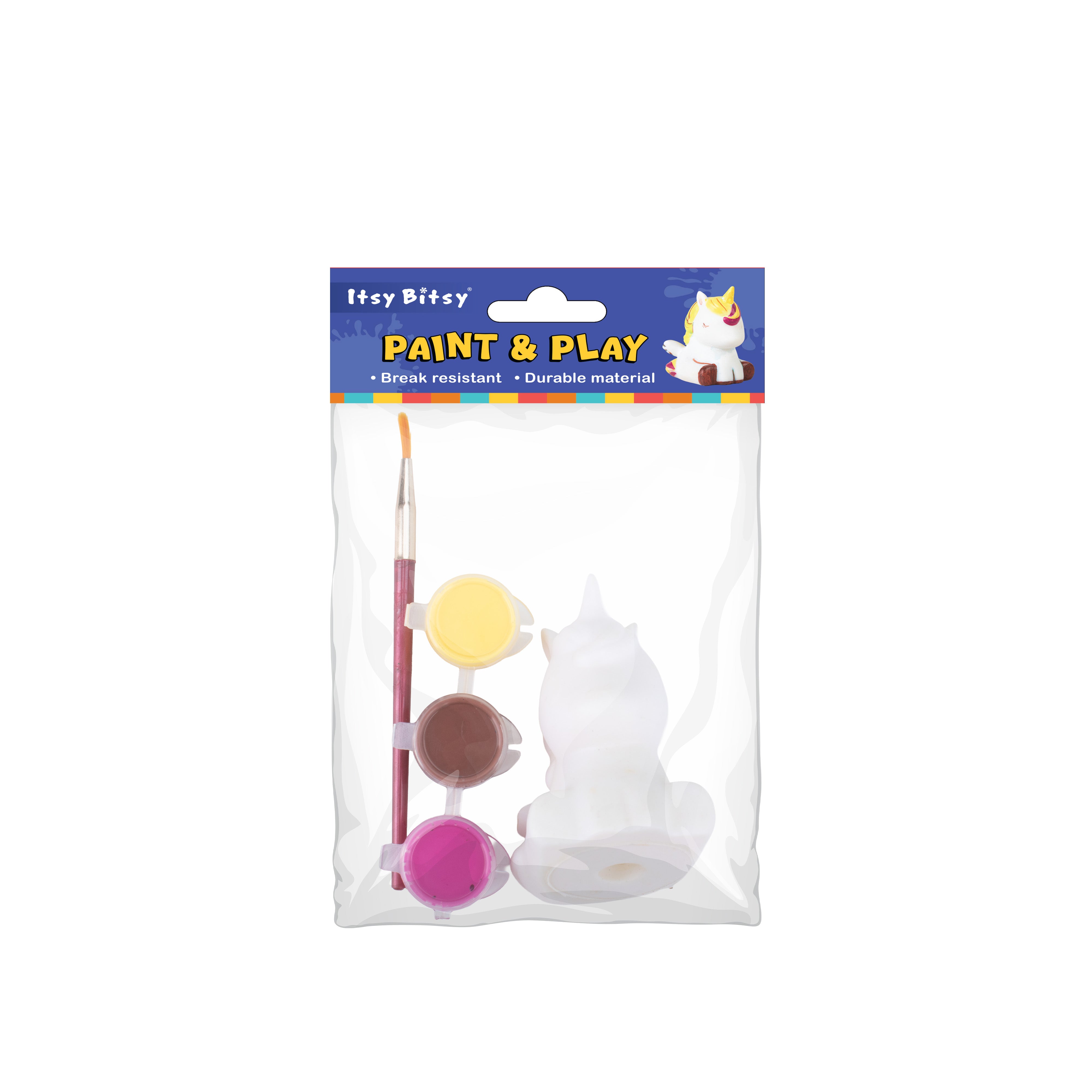 Paint And Play Create Your Own 3D Table Decor with Acrylic Paint and Brush Unicorn 1pc