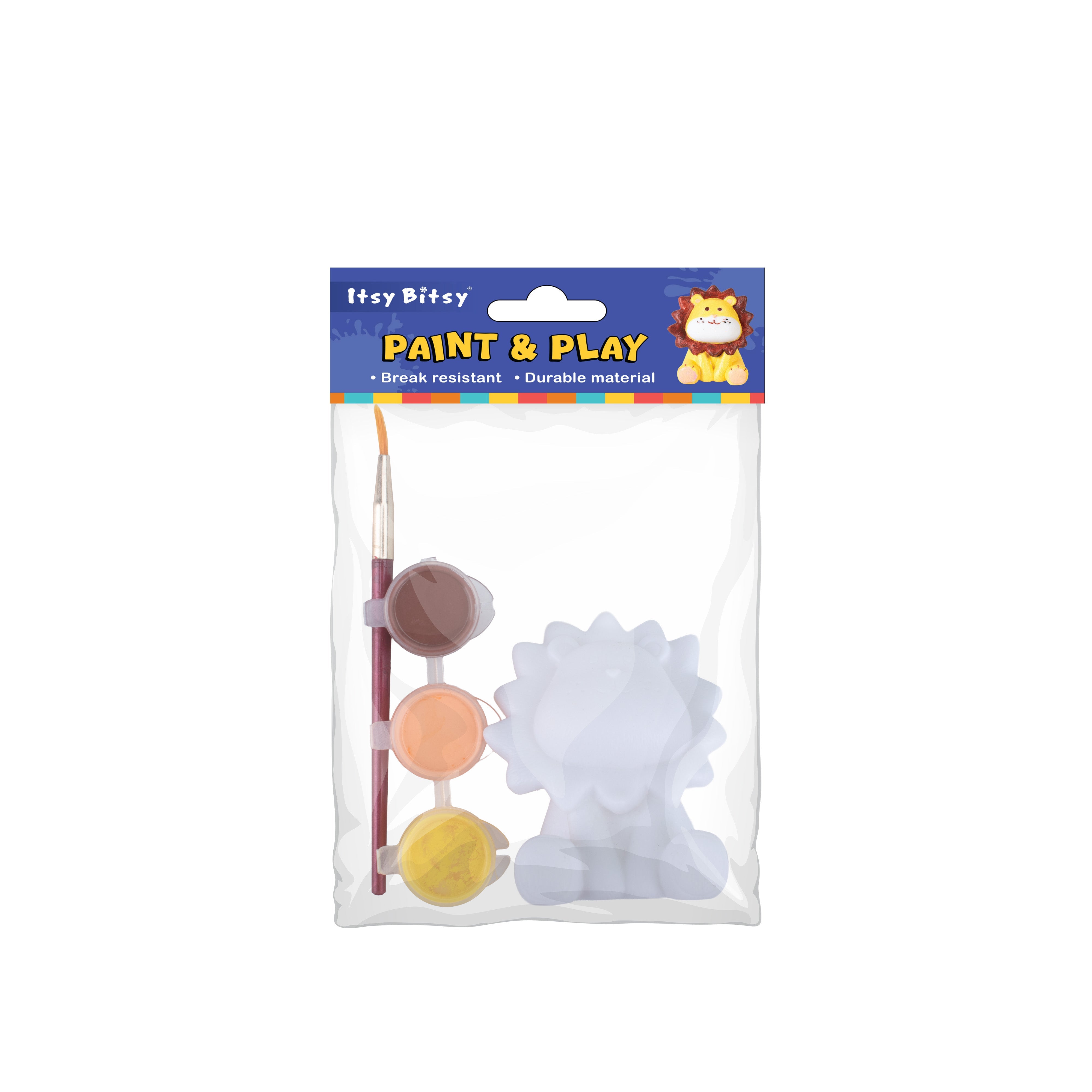 Paint And Play Create Your Own 3D Table Decor with Acrylic Paint and Brush Lion 1pc