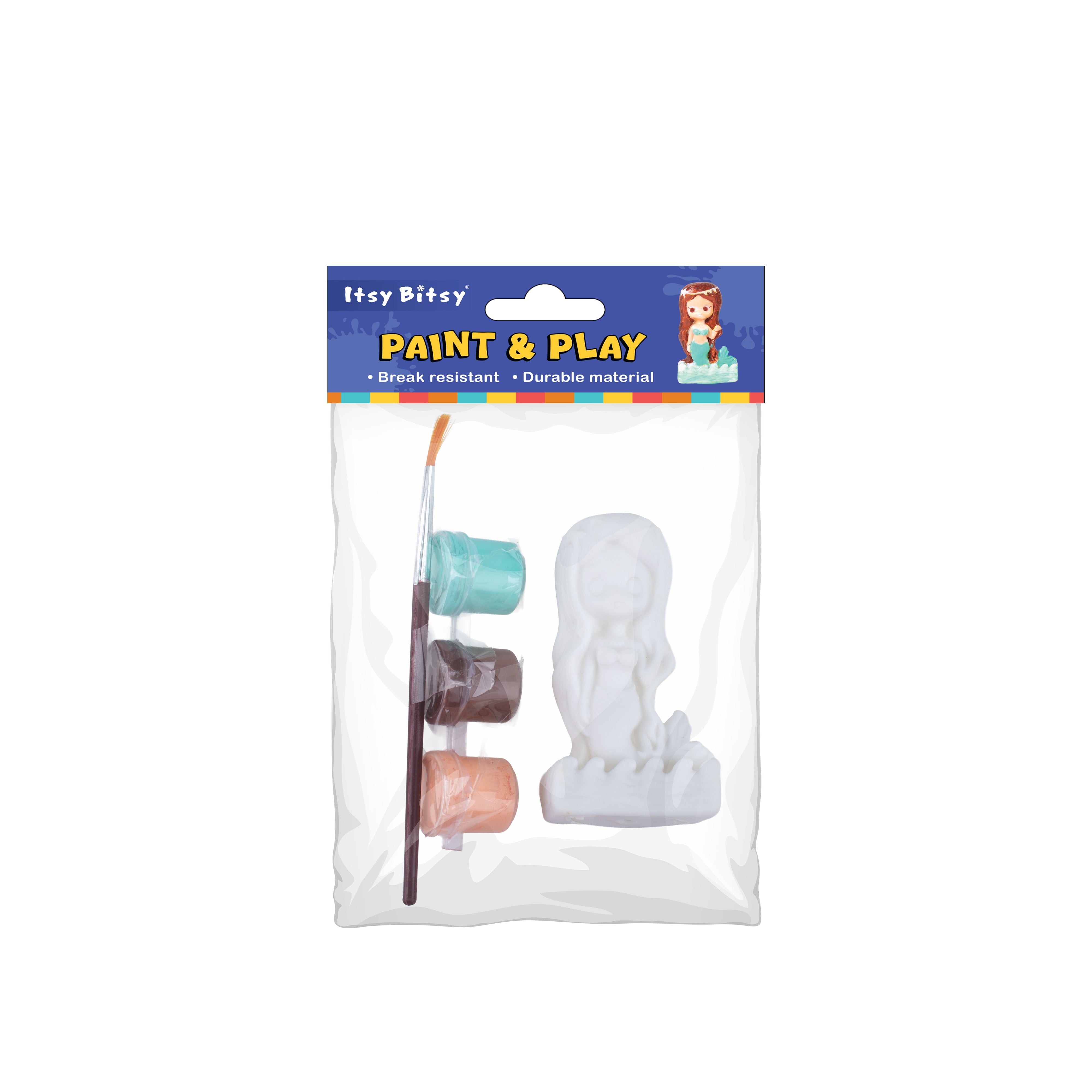 Paint And Play Create Your Own 3D Table Decor with Acrylic Paint and Brush Mermaid 1pc