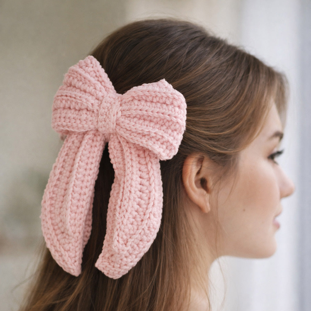 DIY Make Your Own Crochet Bow Hair Clips Box