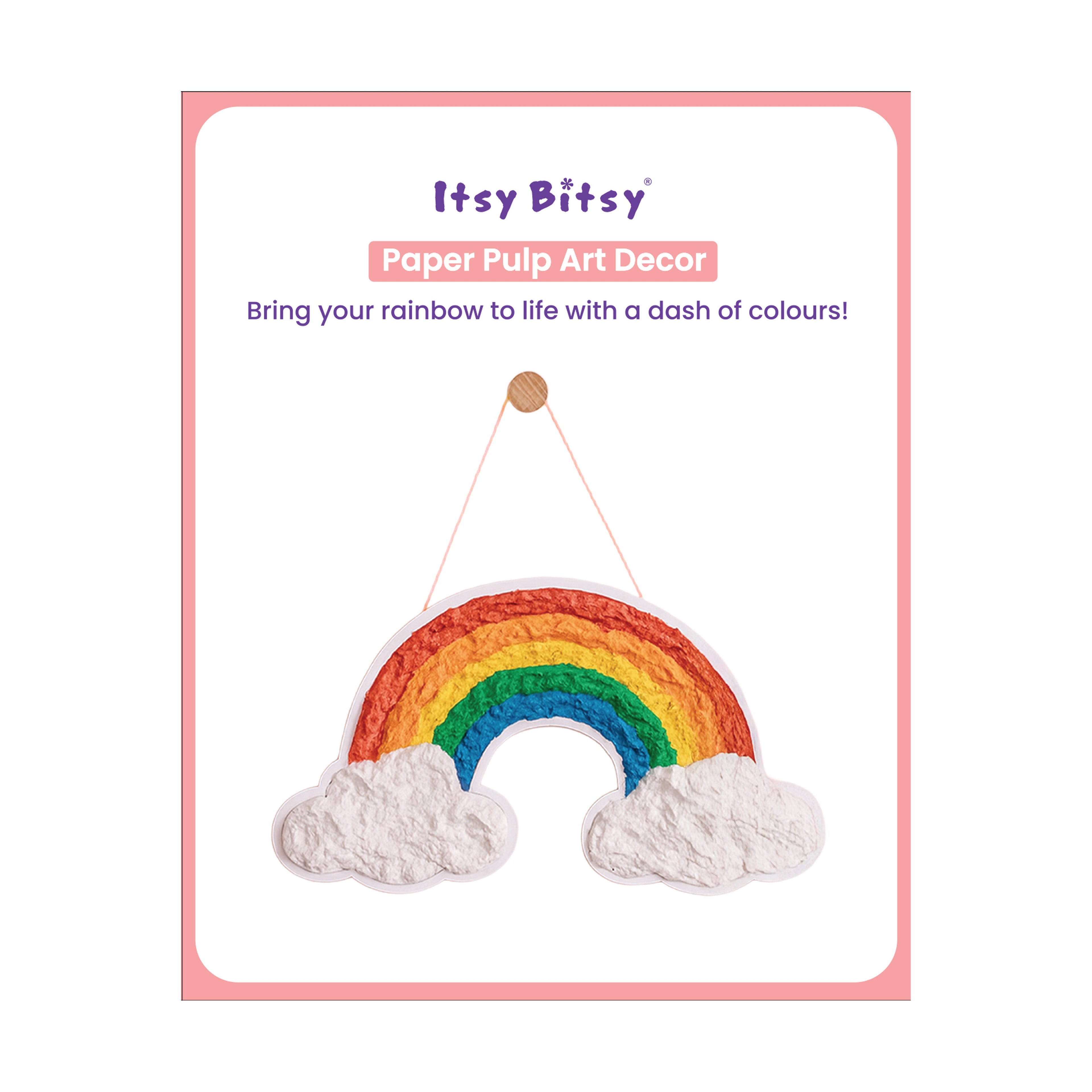 DIY Paper Pulp Art Decor Rainbow Box