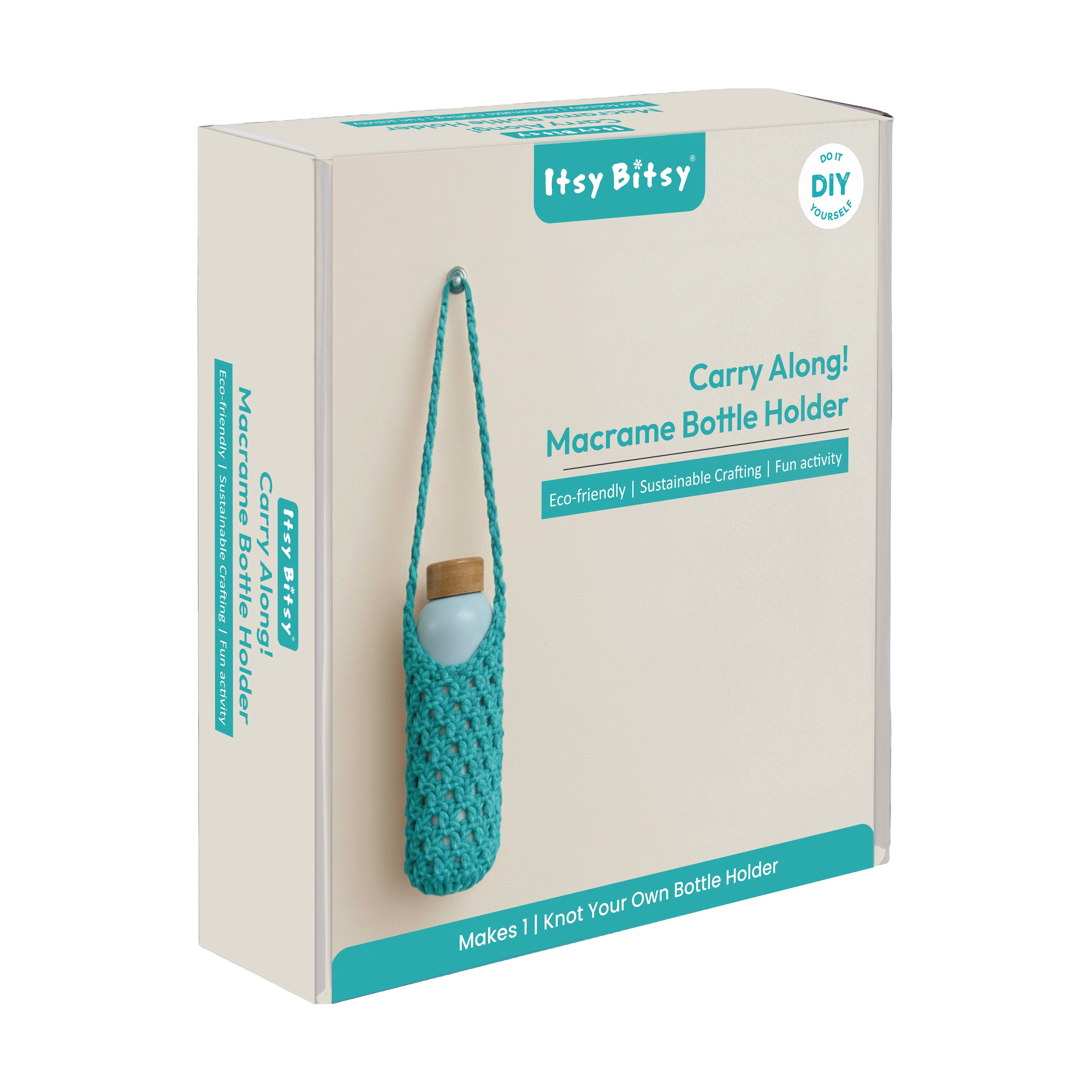 DIY Carry Along Macrame Bottle Holder Box