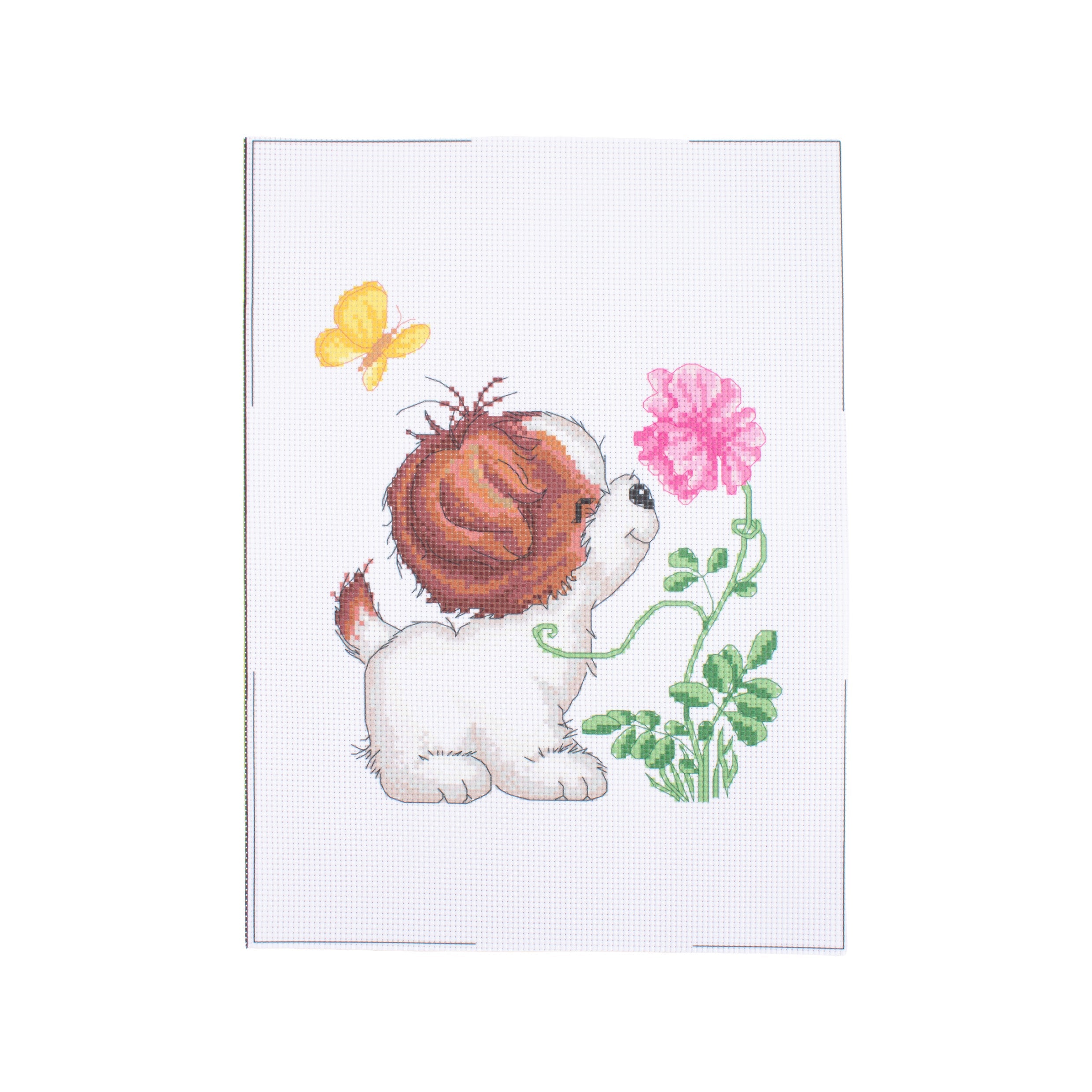 Cross Stitch Kit Puppy Garden