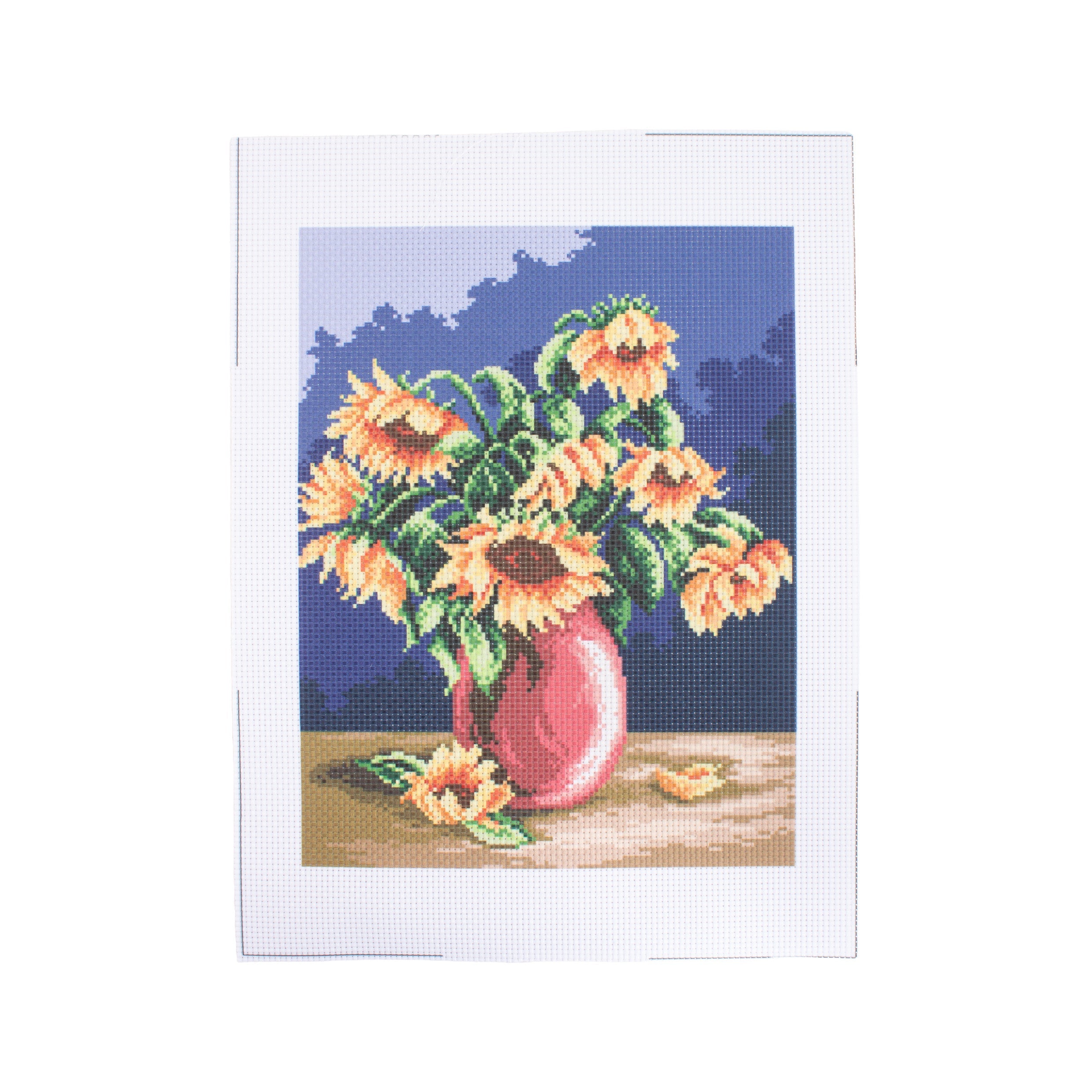 Cross Stitch Kit Sunflower Vase