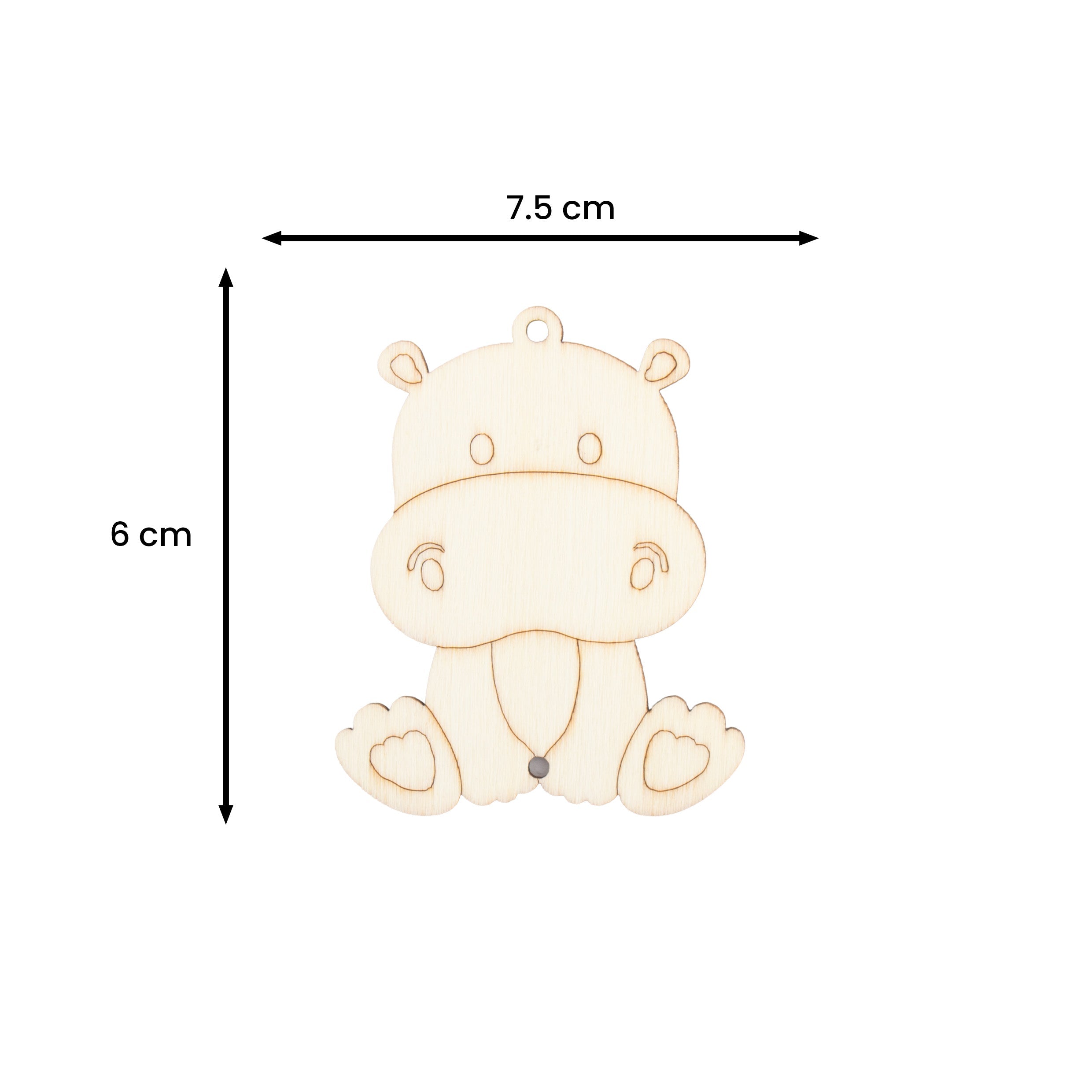 DIY MDF Hanging with sketch Hippo