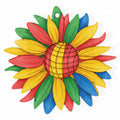 DIY MDF Hanging with sketch flower