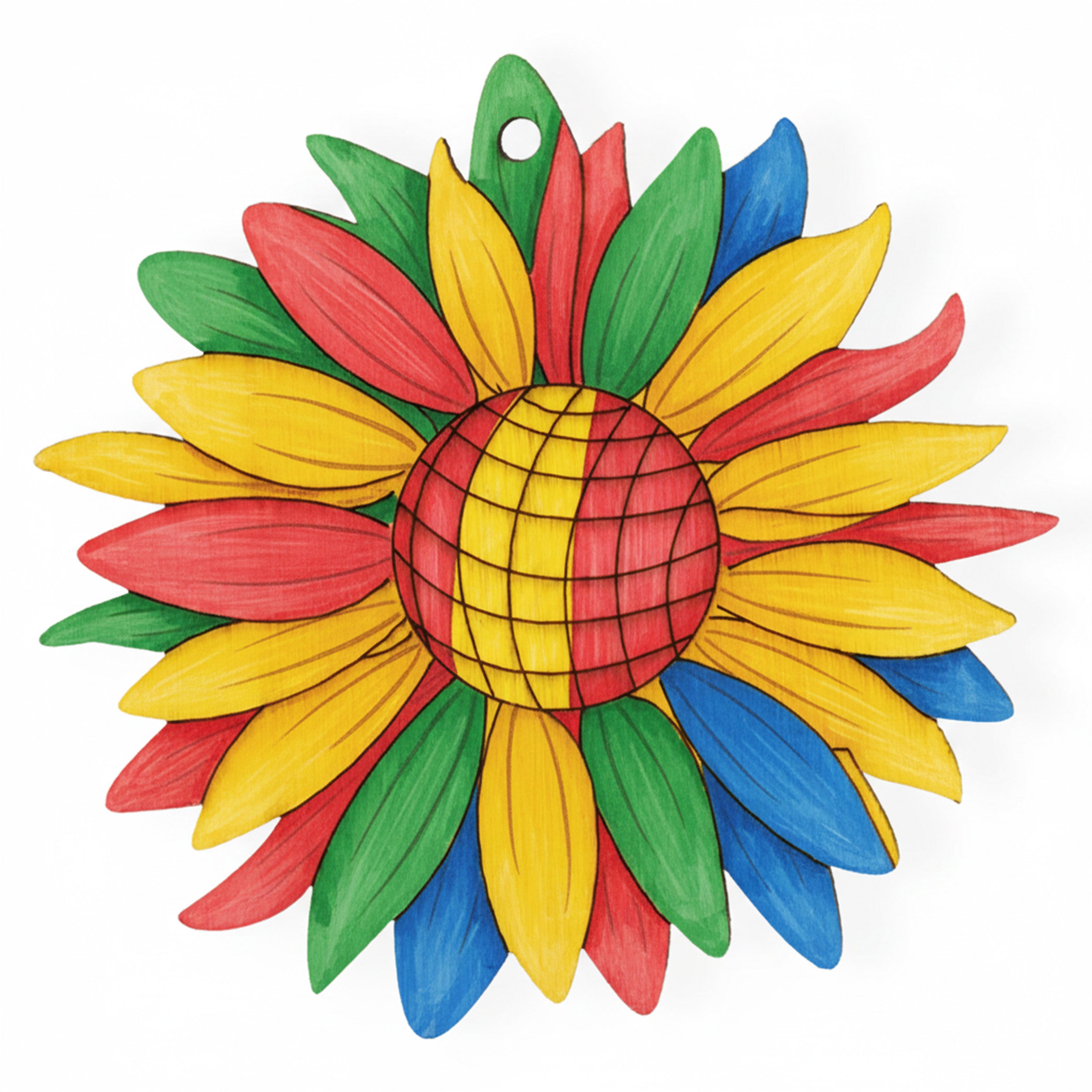 DIY MDF Hanging with sketch flower