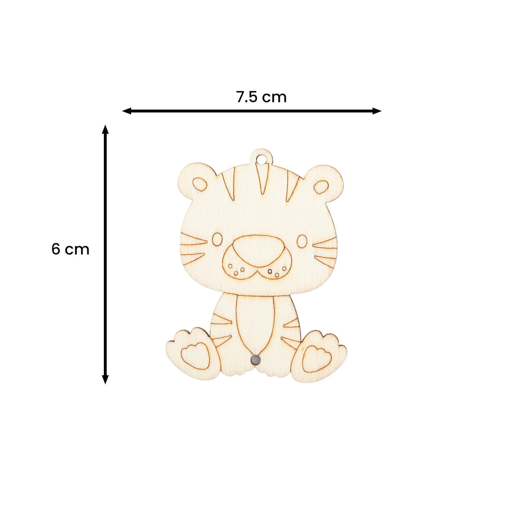 DIY MDF Hanging with sketch Tiger
