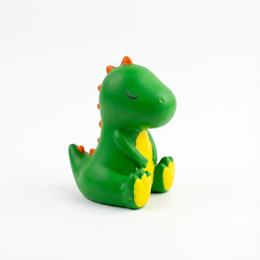 Silicone LED Night Lamp with Acrylic Paint and Brush Dino 14.5 x9.5cm