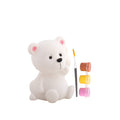 Silicone LED Night Lamp with Acrylic Paint and Brush Teddy 12 x7.8cm