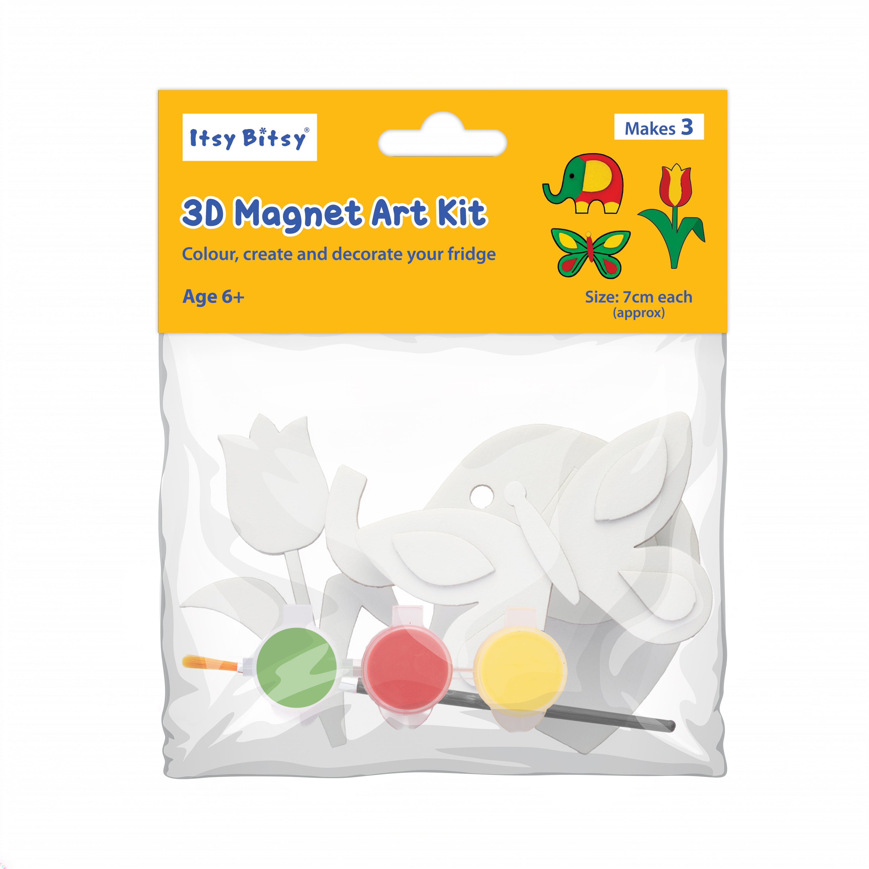 DIY 3D Magnet Art Kit - Nature Friends, 7cm