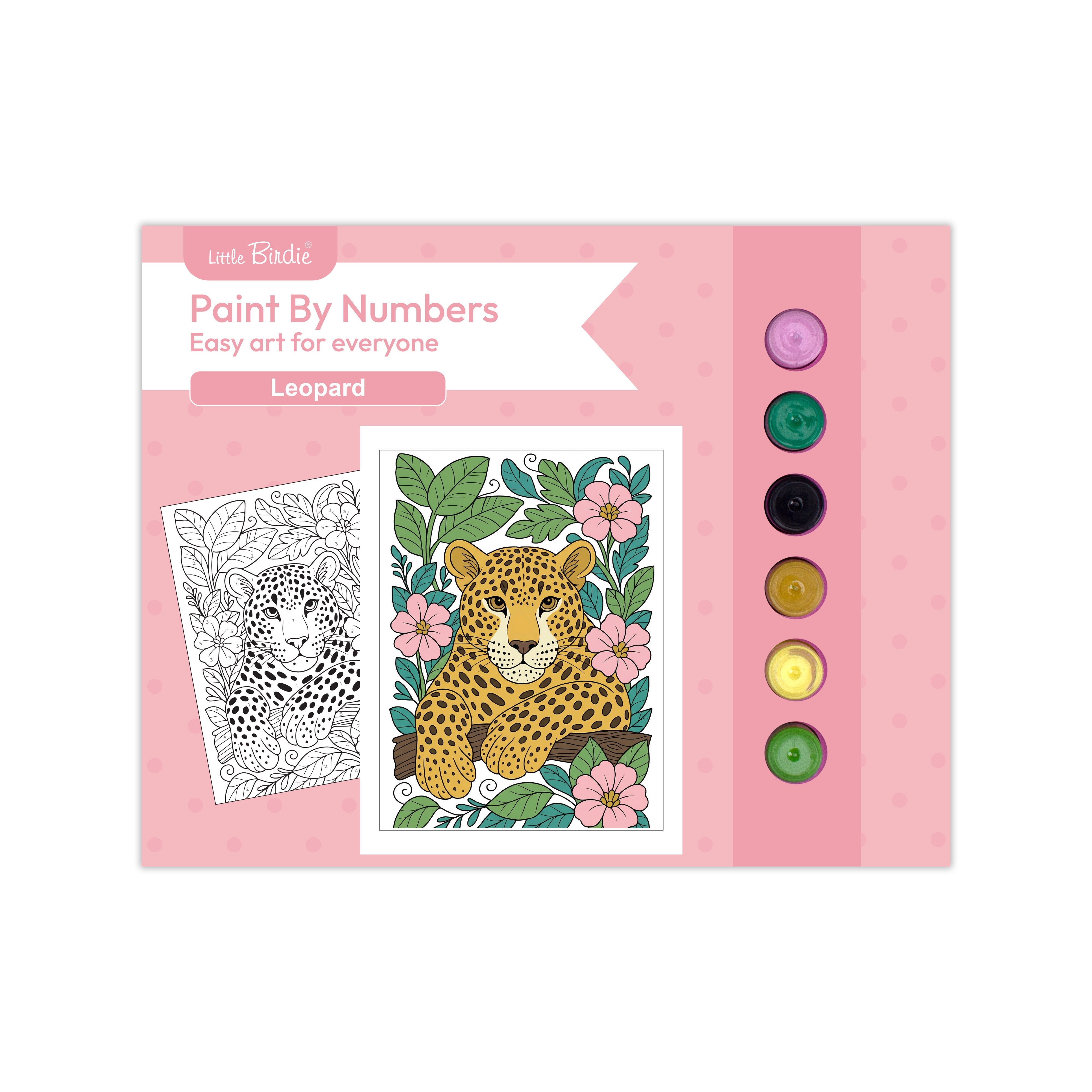 DIY Paint By Numbers Kit Leopard 8 X 10 inch 1pc