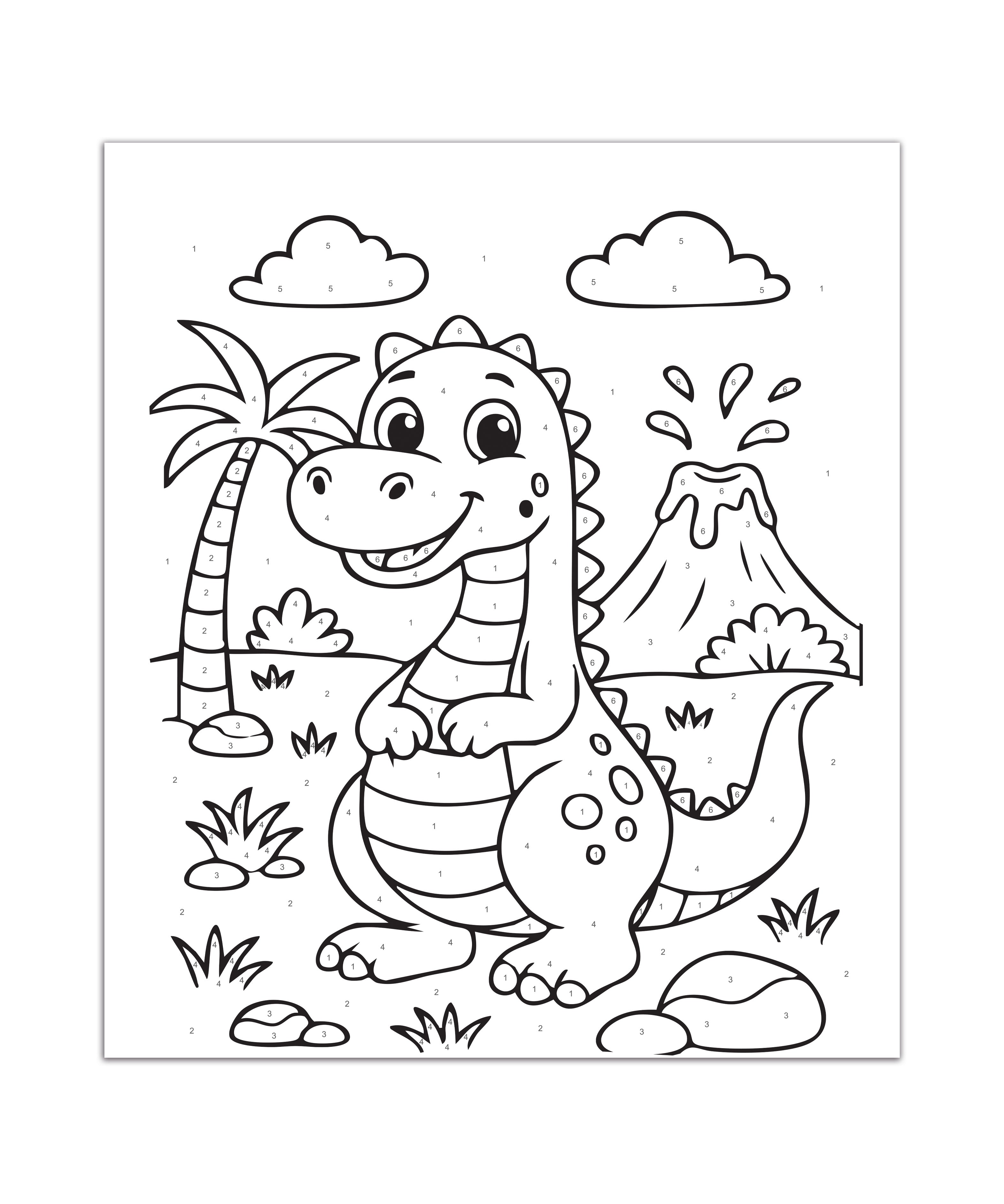 DIY Paint By Numbers Kit Dino Island 10 X 12 inch 1pc