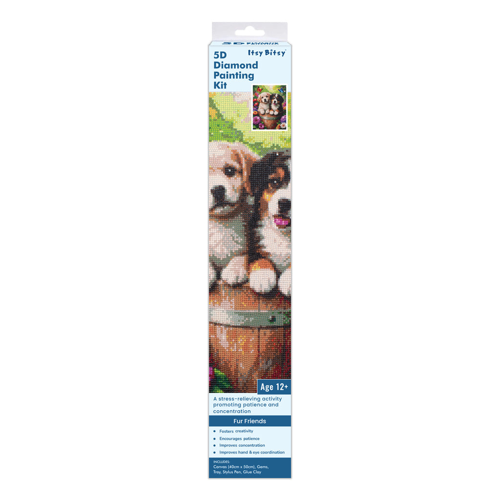 5D Diamond Painting Kit Fur Friends 40 X 50cm 1pc Acetate Box