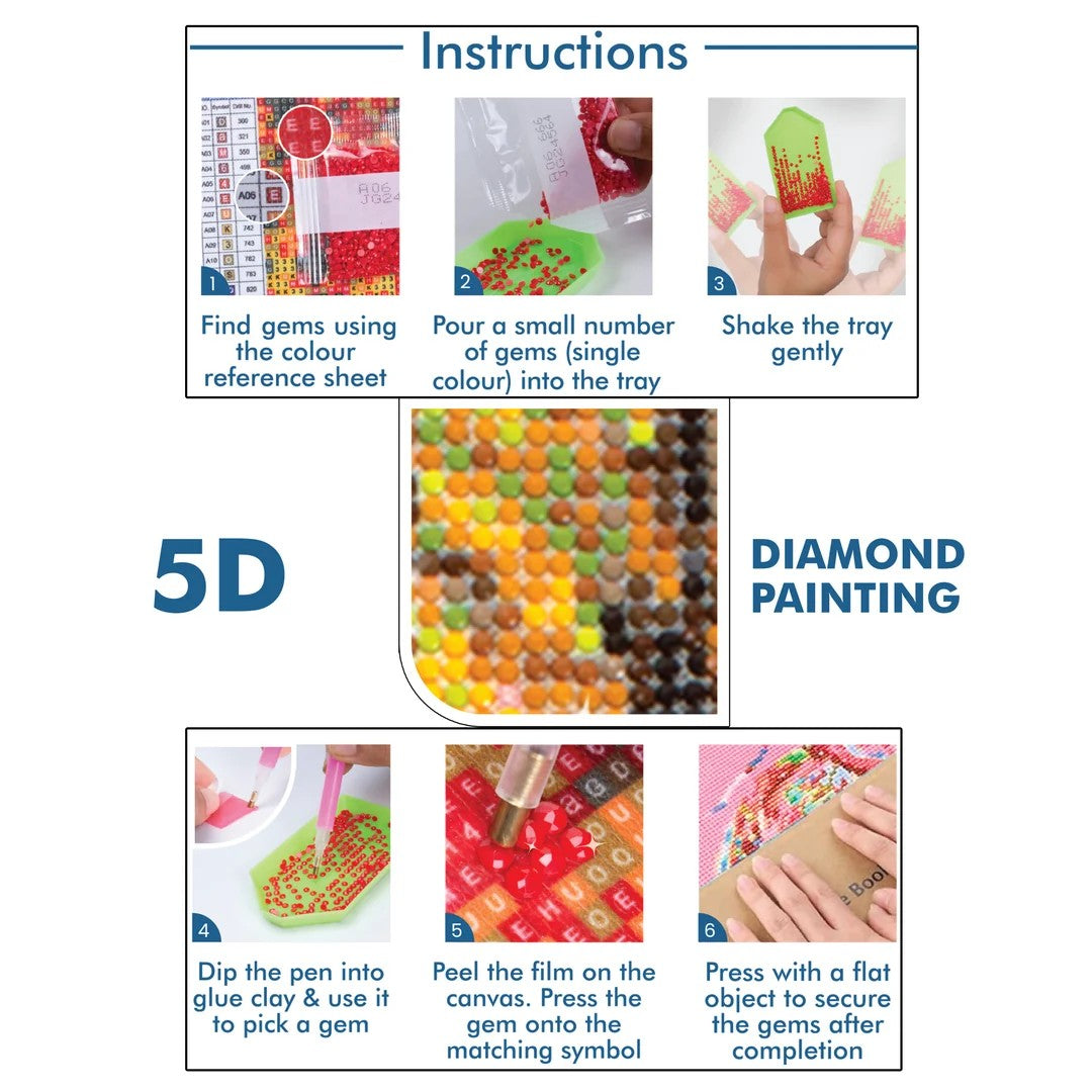 5D Diamond Painting Kit Starfish Bay 40 X 50cm 1pc Acetate Box