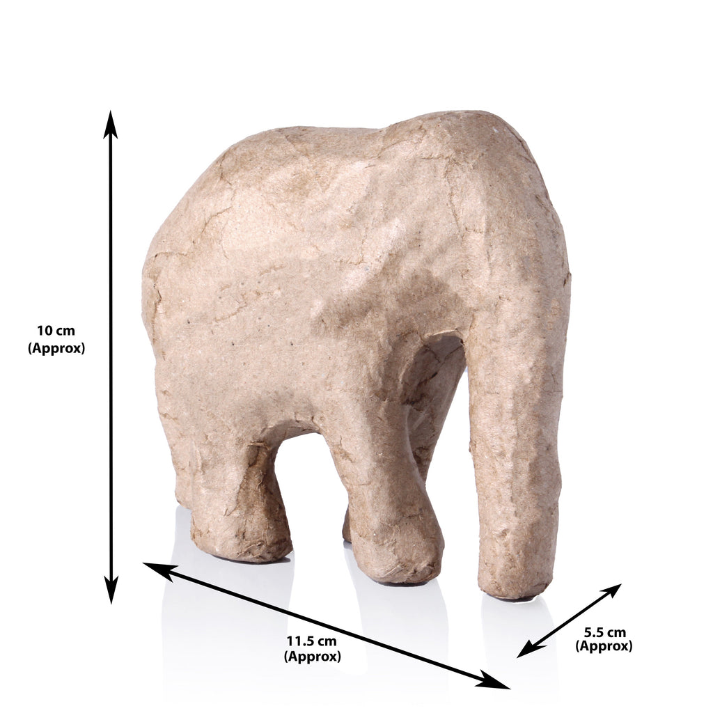 Paper Mache Elephant Medium Approx L11.5 X W5.5 X H10cm 1pc