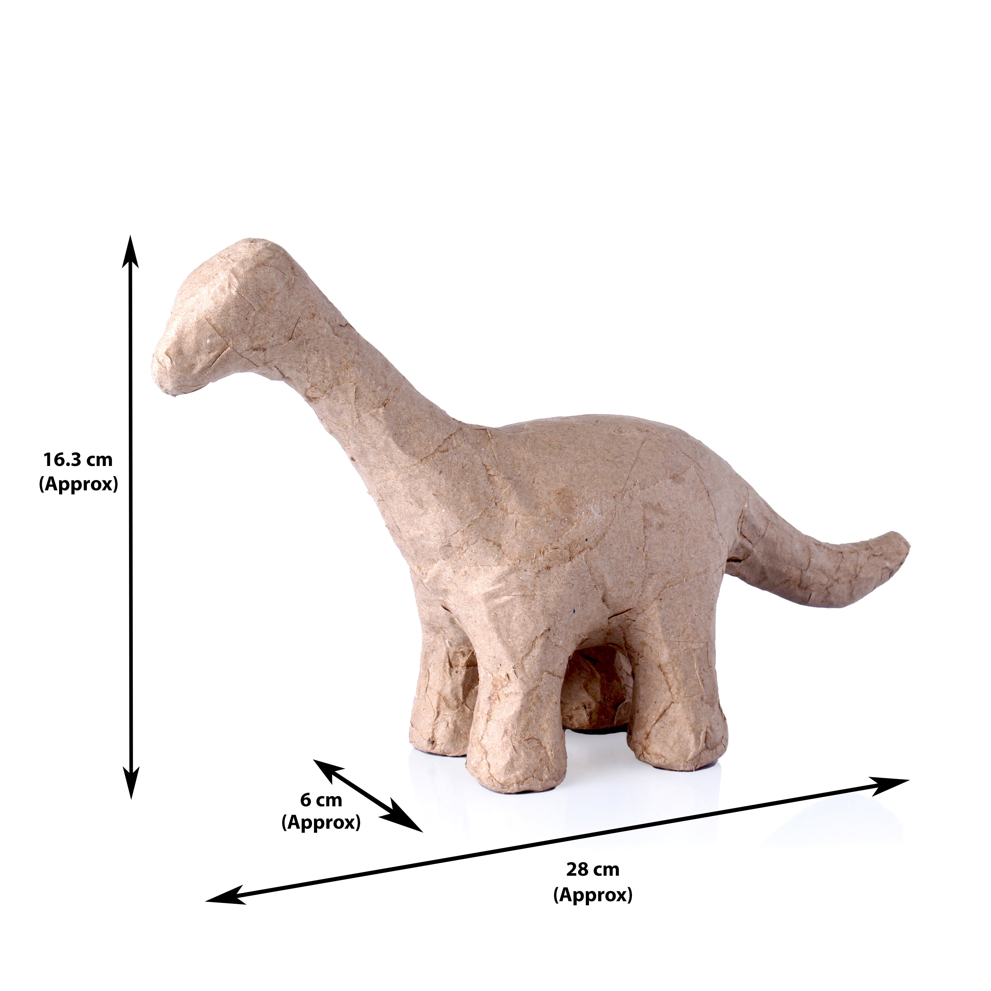 Paper Mache Dinosaur Approx L28 X W6 X H16.3cm 1pc