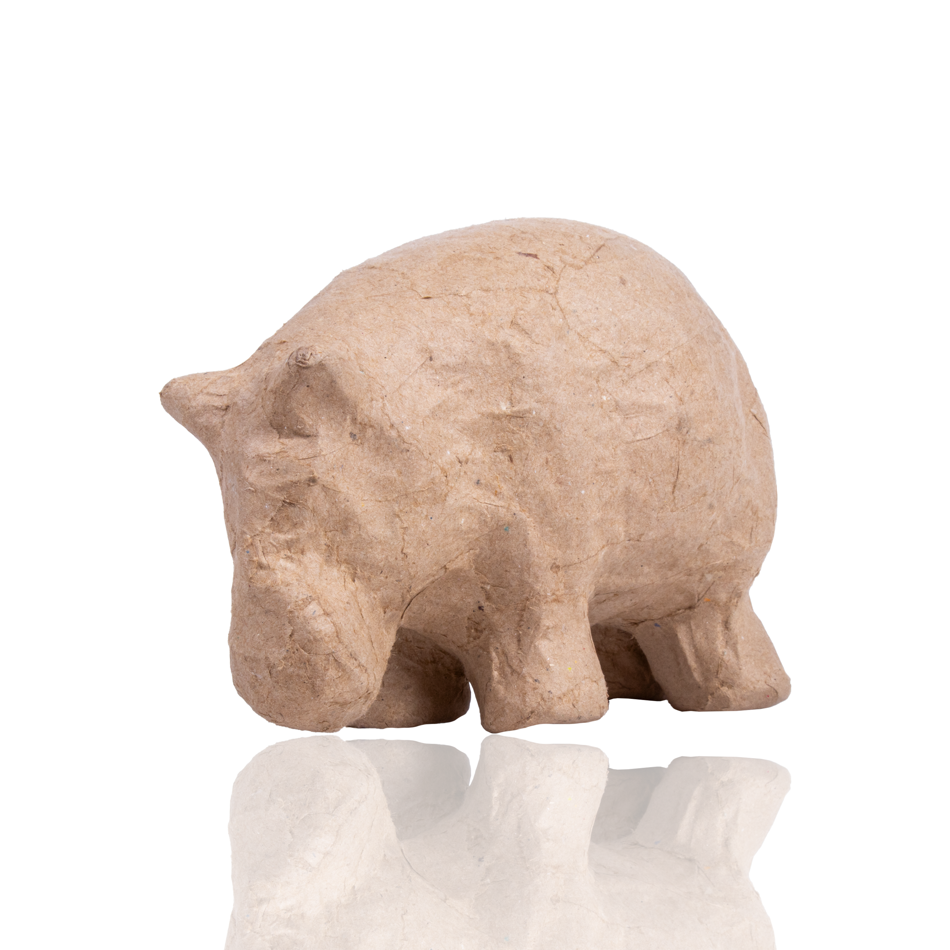 Paper Mache Hippopotamus Approx L23.5 X W12.5 X H16.5Cm 1Pc