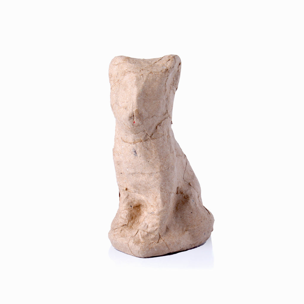 Paper Mache Kitten Approx L6 X W8 X H12cm 1pc
