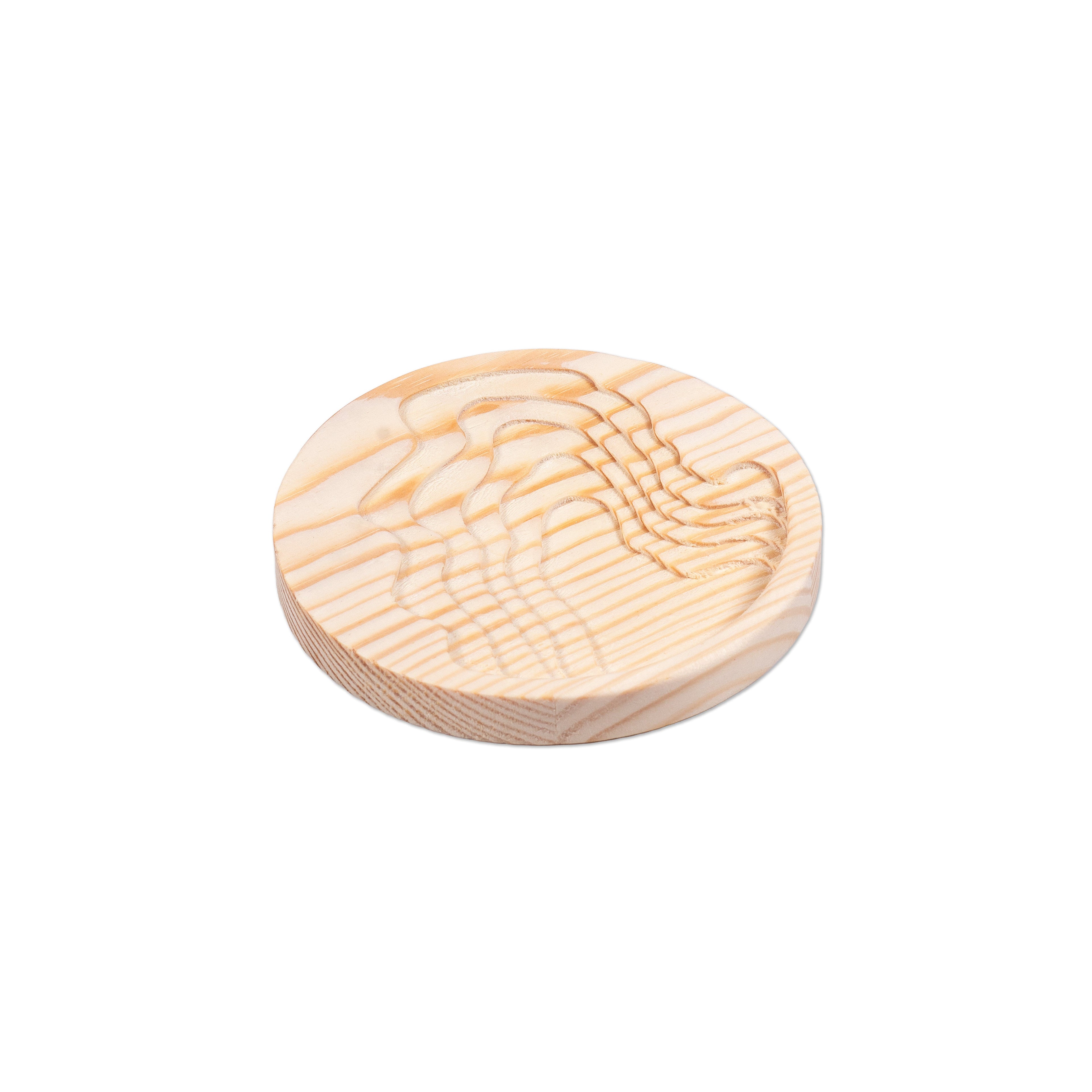 Pinewood Fillable Coaster For Resin Art 4inch DIA 1PC
