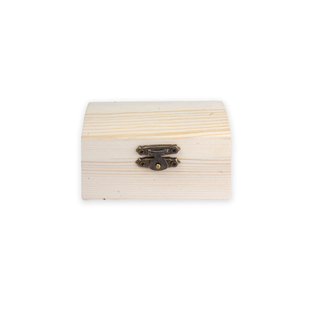 Pinewood Box with Metal Latch Rectangular L3.5 x W2.2 x H1.7 1pc