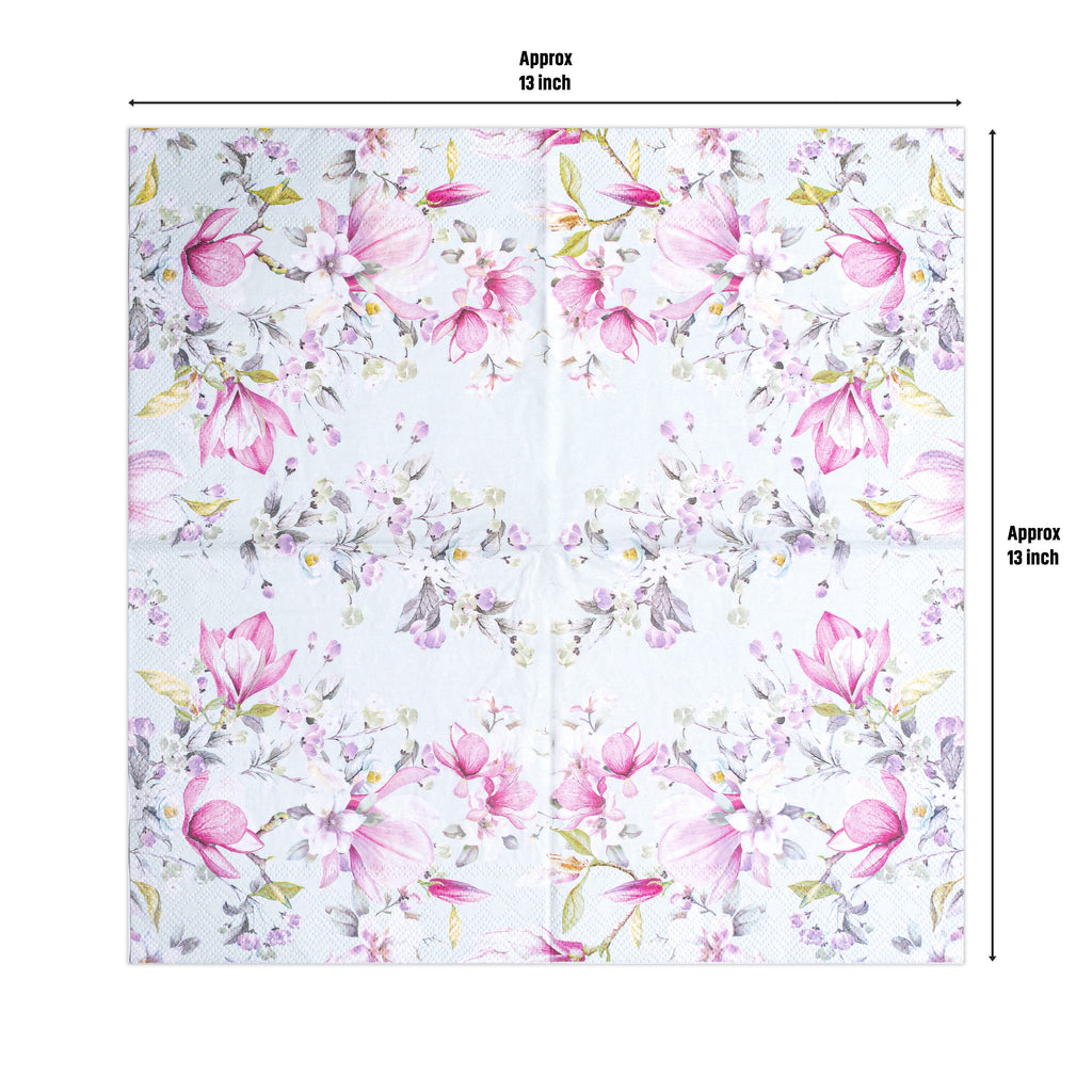 Decoupage Napkin Rosy Magnolia 13 X 13inch 3PLY 1pc