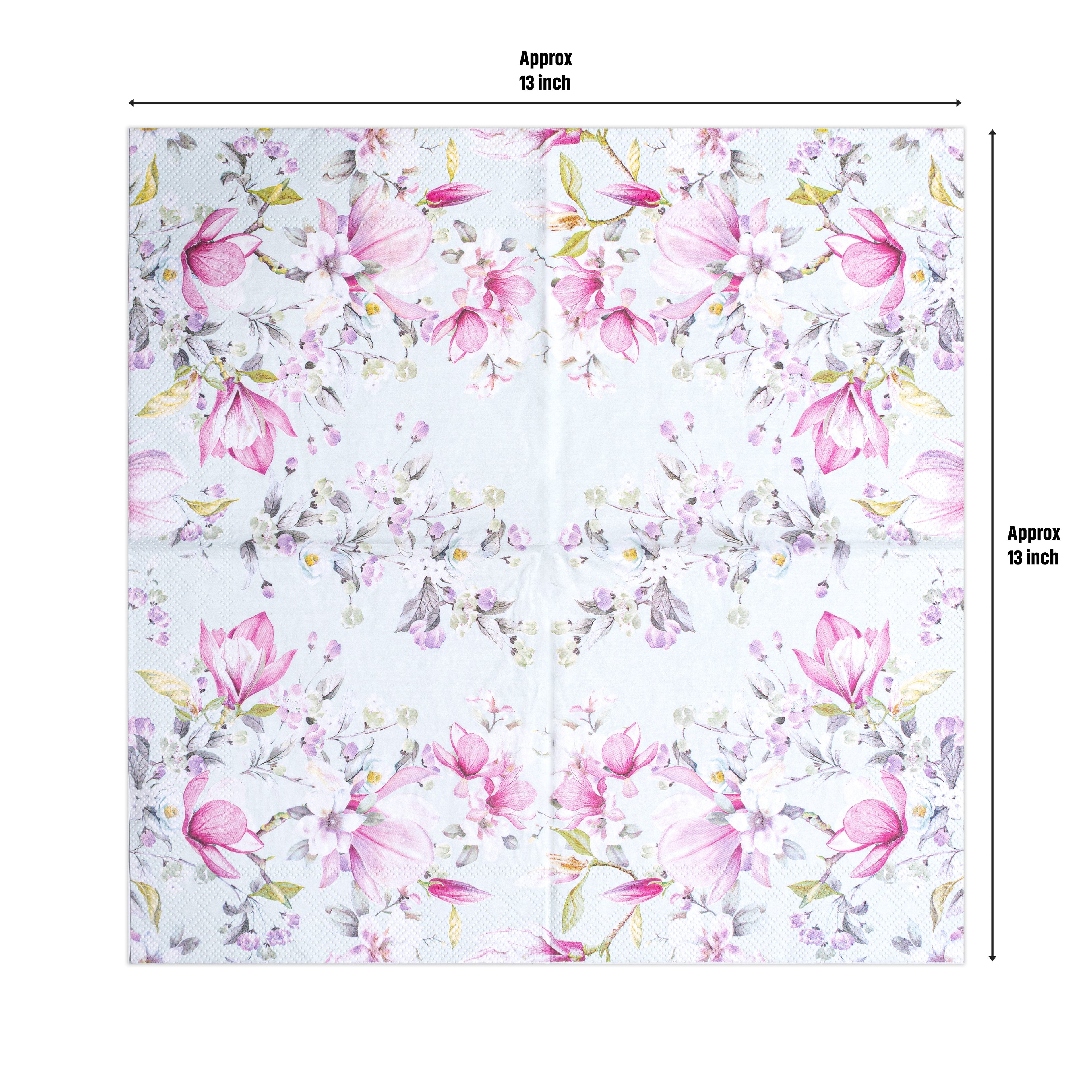 Decoupage Napkin Rosy Magnolia 13 X 13inch 3PLY 1pc