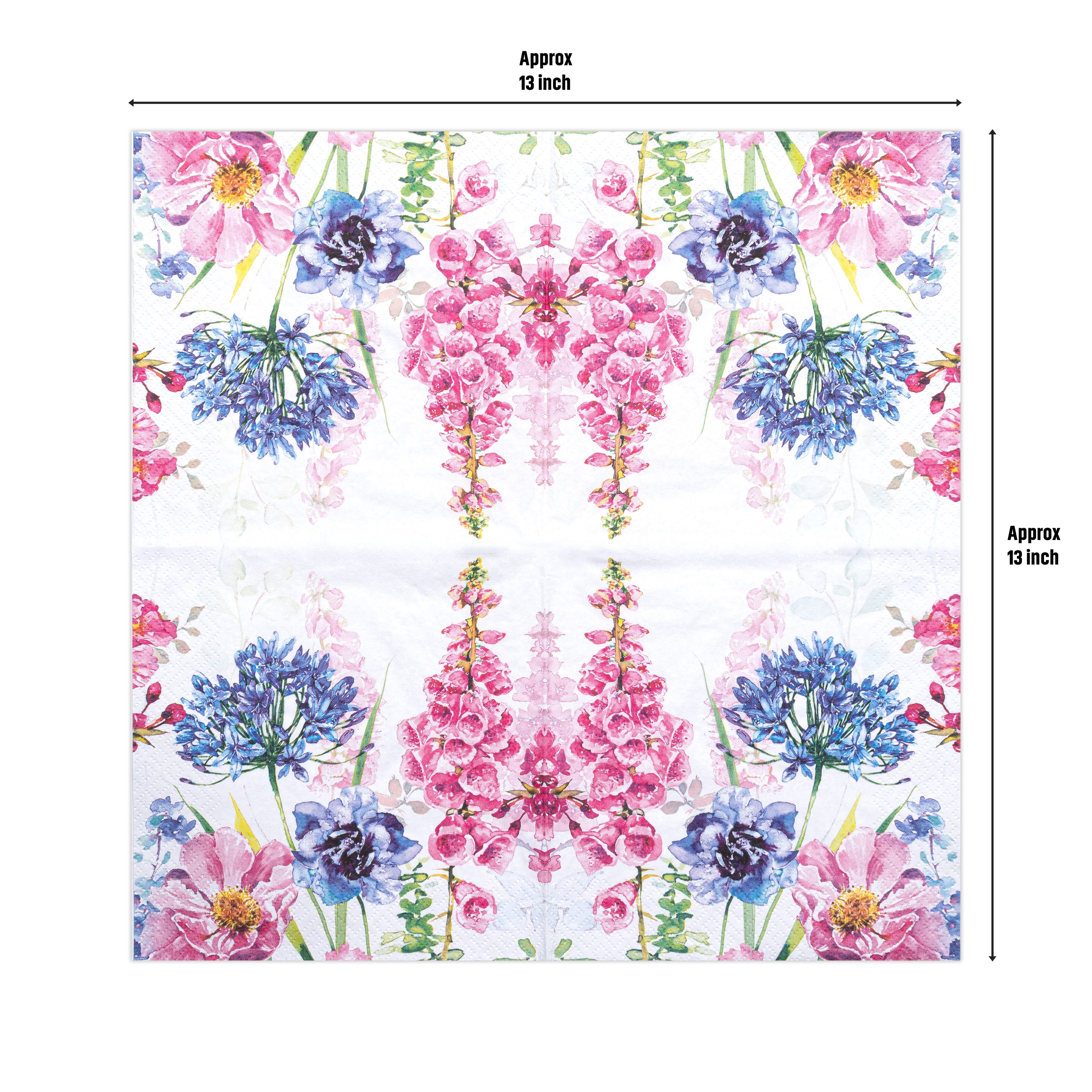 Decoupage Napkin Wildflower Valley 13 X 13inch 3PLY 1pc