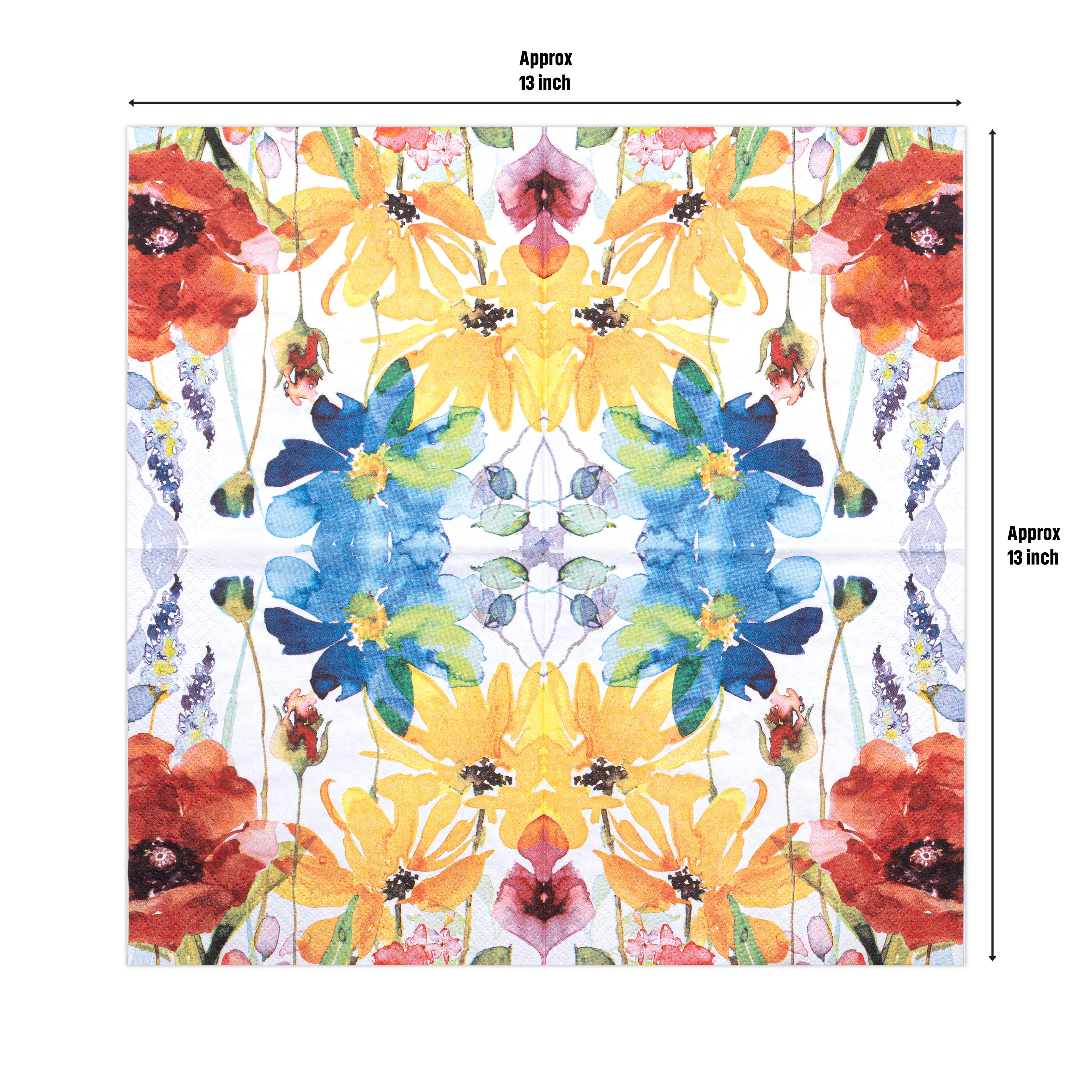 Decoupage Napkin Floral Brilliance 13 X 13inch 3PLY 1pc