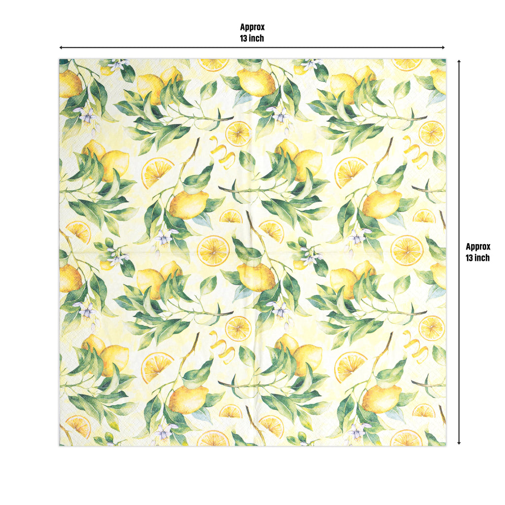 Decoupage Napkin Wild Lemon 13 X 13inch 3PLY 1pc