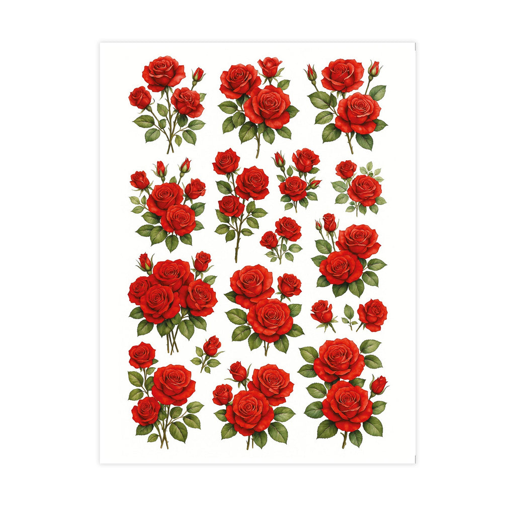 Deco Transfer Sheet Rose Garden 9.5inch X 7.5inch 1 Sheet