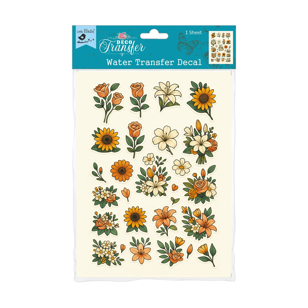 Deco Transfer Sheet Blossom Splendour 9.5inch X 7.5inch 1 Sheet