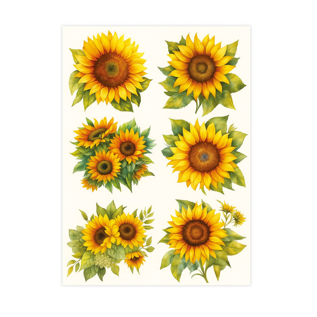 Deco Transfer Sheet Sunflower Splendour 9.5inch X 7.5inch 1 Sheet