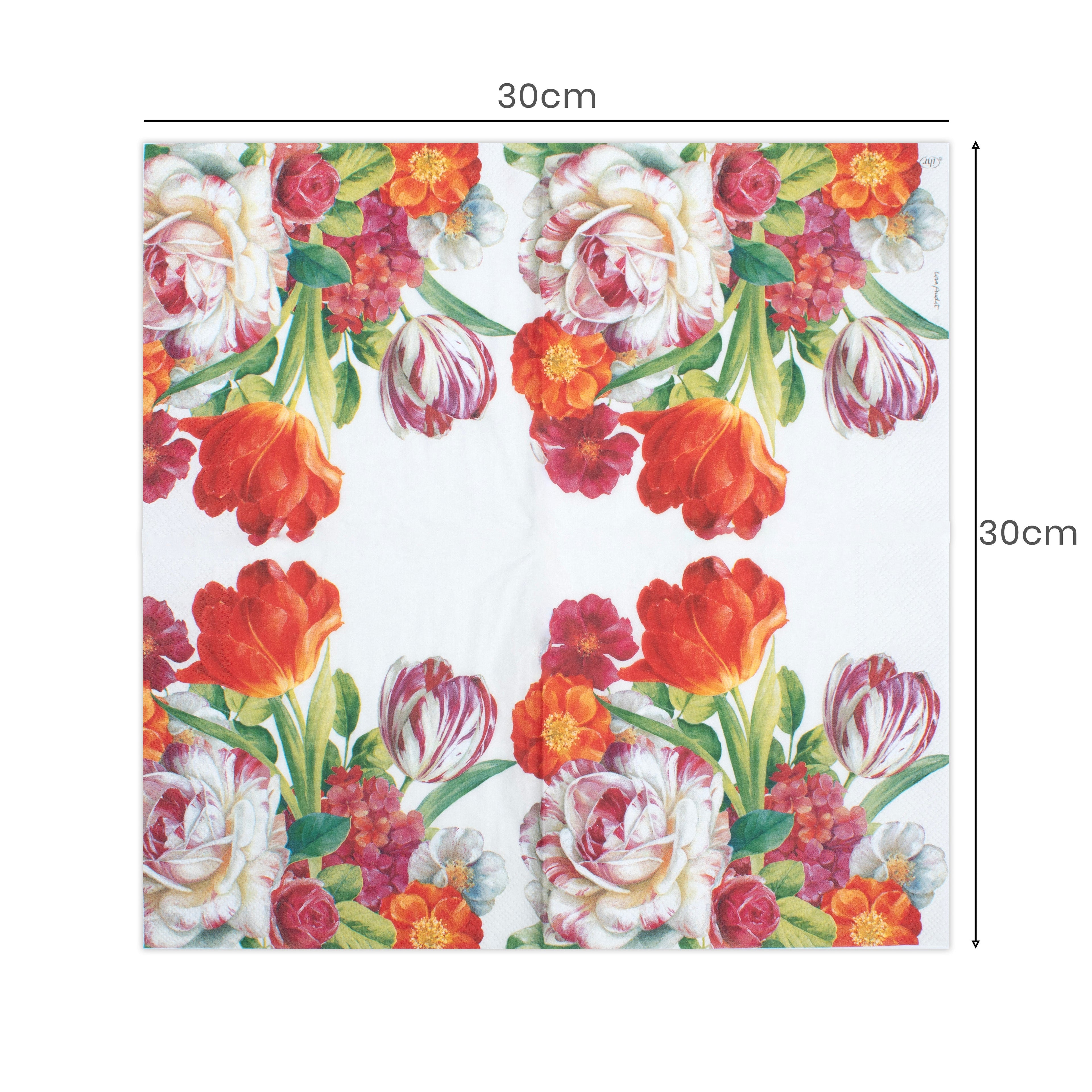 Decoupage Napkin Fleur Grace 13 X 13inch 3PLY 1pc