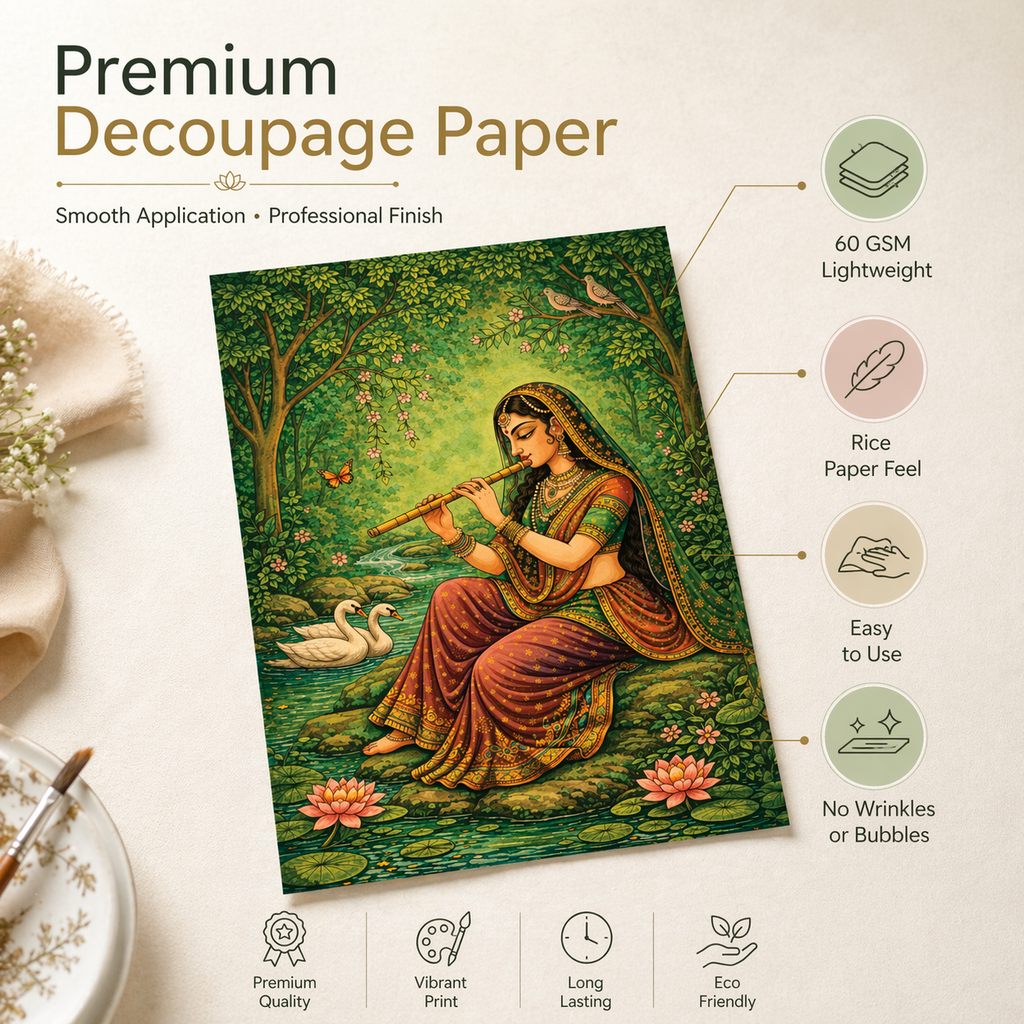 Filament Decoupage Paper Heritage Melody 2 Designs 60GSM A4 2 Sheets