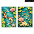 Filament Decoupage Paper Koi Pond 2 Designs 60GSM A4 2 Sheets