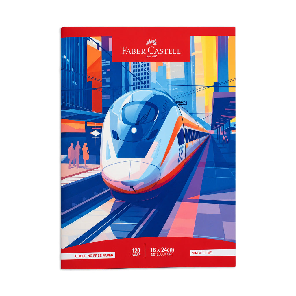 Faber-Castell Long Notebook 18 x 24 cm single line 120 pages Book
