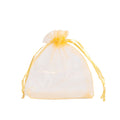 Organza drawstring Gift Bags Gold 10x13cm 12pcs pack