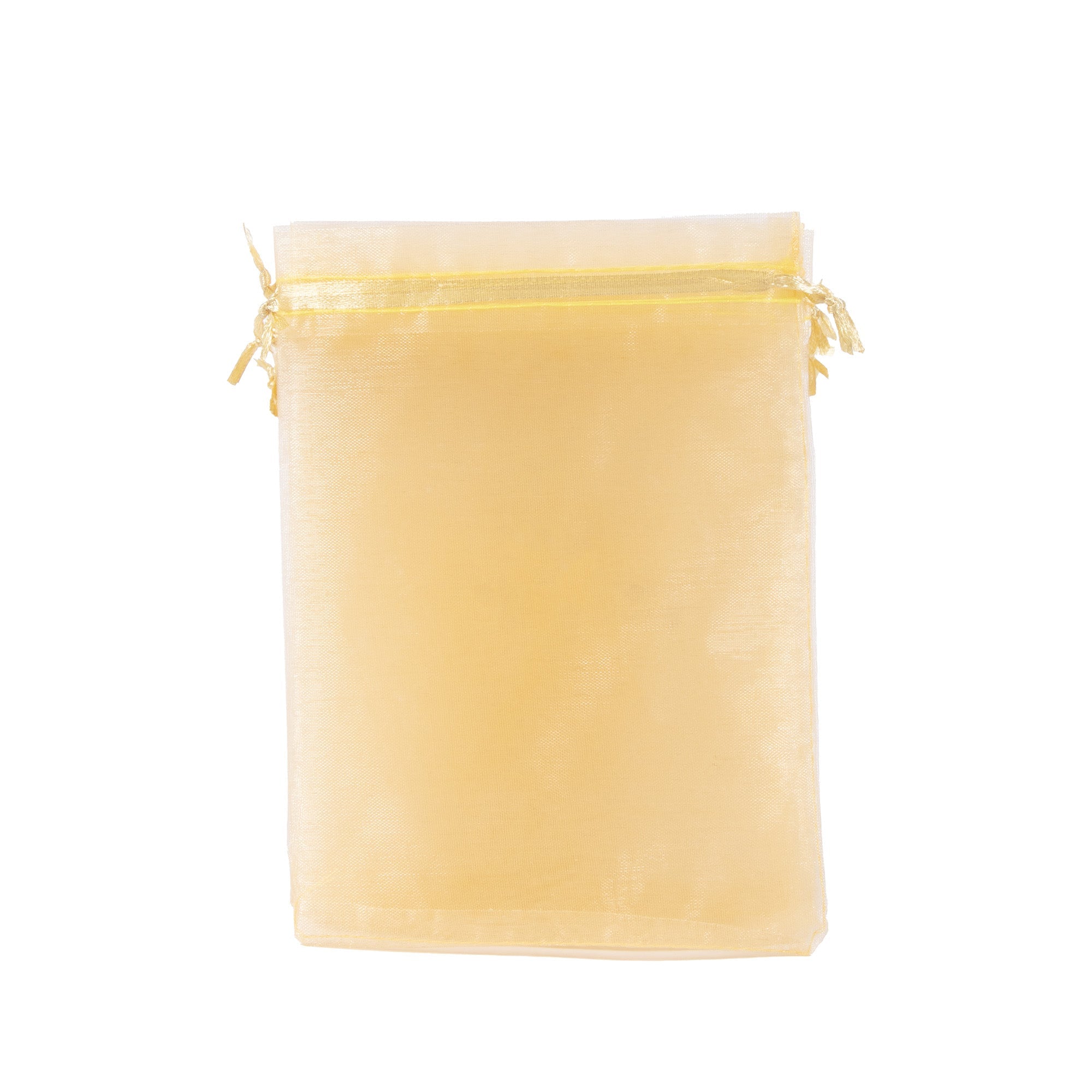 Organza Drawstring Gift Bags Gold 13x18cm 12pcs pack