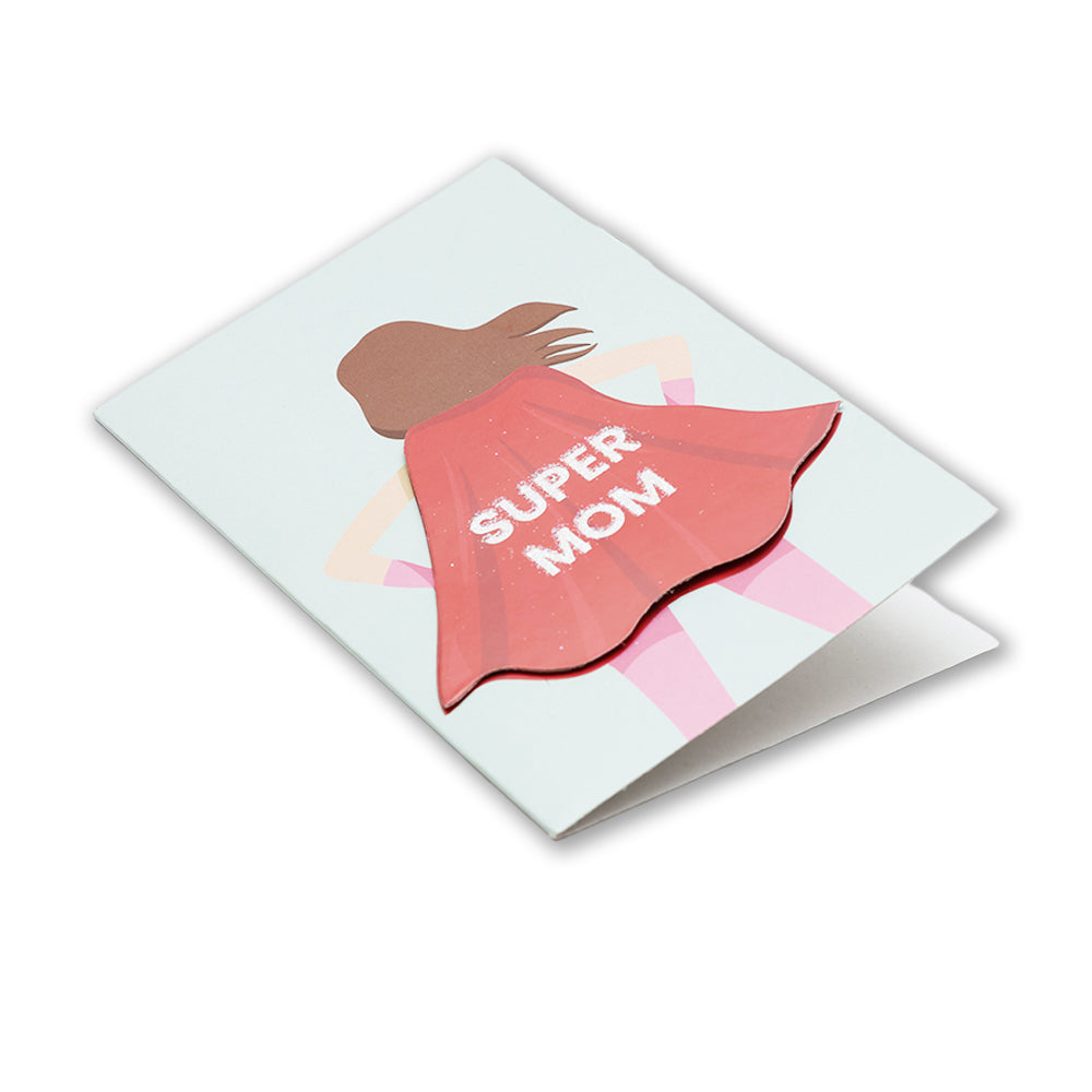Greeting Card & Envelope Super Mom 4 X 6 inch