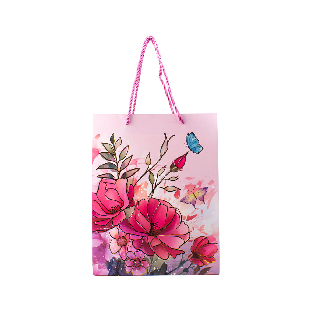 Paper Gift Bag Poppy Meadow 18 X 23 X 10cm 1pc