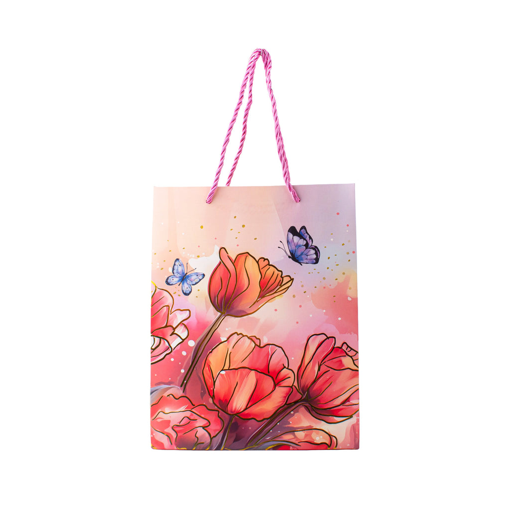 Paper Gift Bag Woodland Rose 18 X 23 X 10cm 1pc