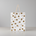 Foil Printed Paper Gift Bag Polka Dot 18 X 23 X 10cm 1pc