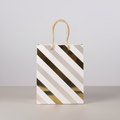 Foil Printed Paper Gift Bag Stripe 18 X 23 X 10cm 1pc