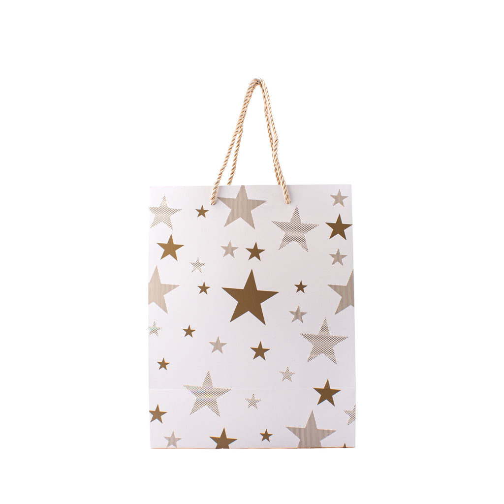 Foil Printed Paper Gift Bag Star 26 X 32 X 10cm 1pc